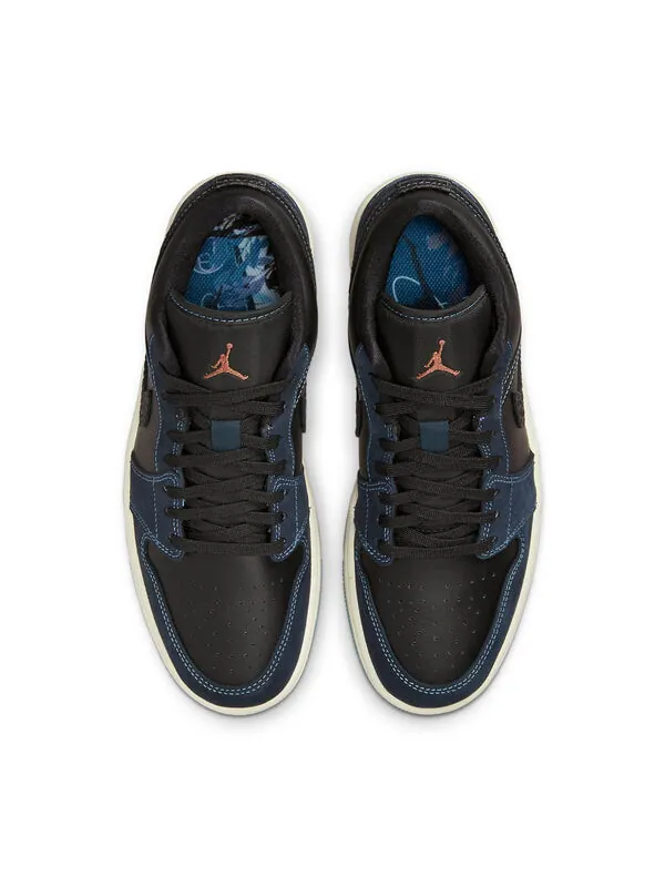 Кроссовки 1 низкие Air Jordan — изображение 4 из 4, черный/синий/белый