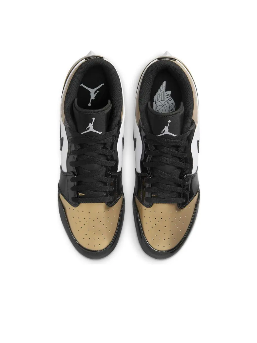Кроссовки Air Jordan 1 Low TD Cleat 'Patent Gold Toe' — изображение 4 из 6, белый