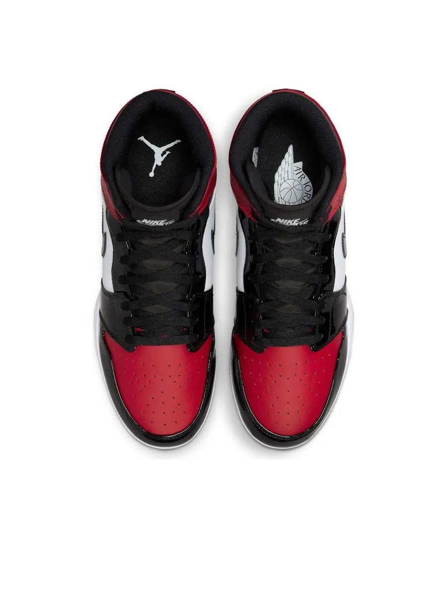Кроссовки Air Jordan 1 Mid TD Cleat 'Bred Toe' — изображение 4 из 6, красный