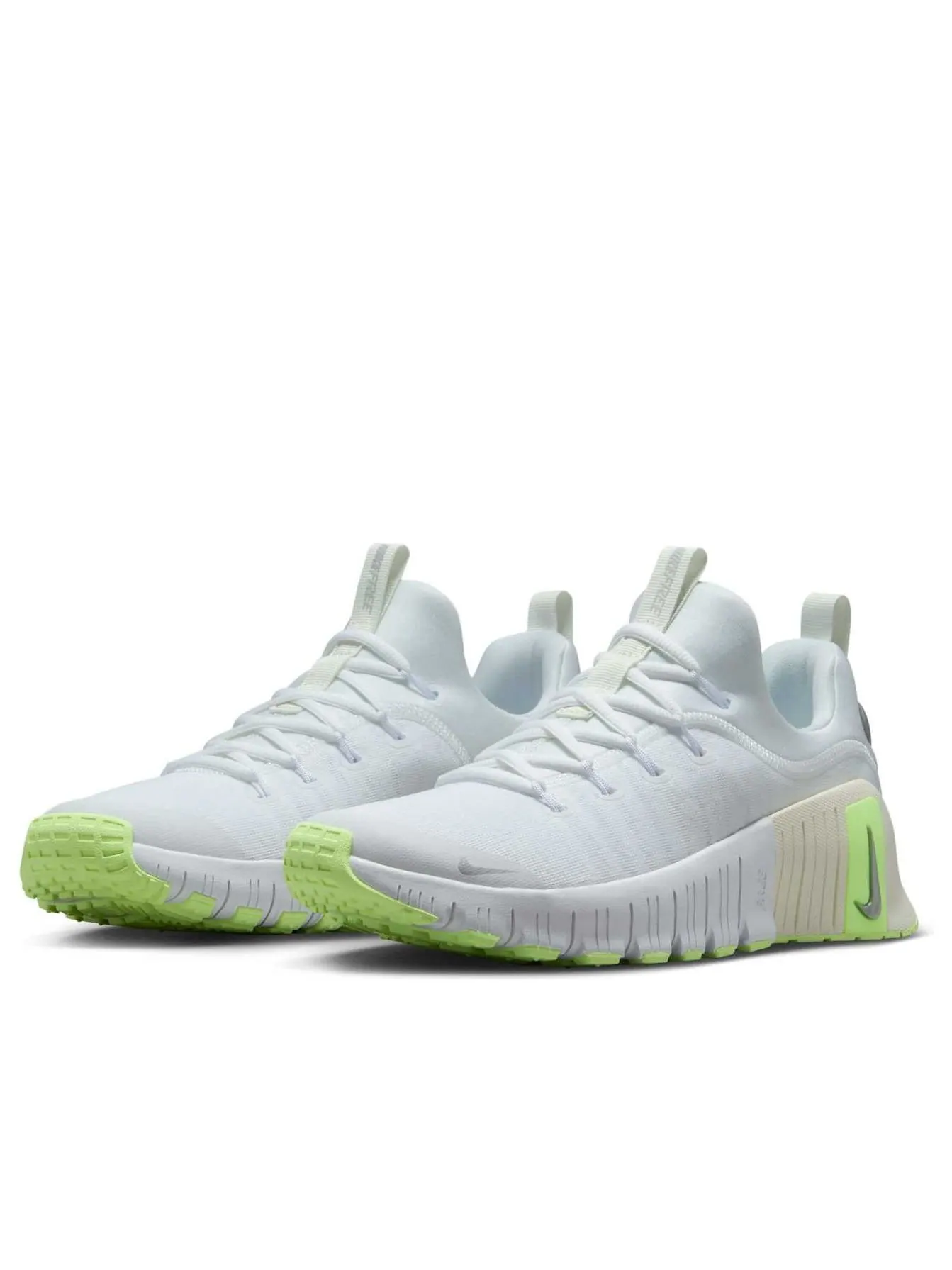 Кроссовки (WMNS) Nike Free Metcon 6 'White Metallic Silver Barely Volt' — изображение 3 из 6, белый