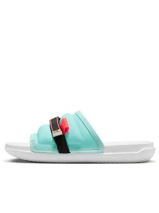 Тапочки super play slide 'island green laser orange' Air Jordan — изображение 1 из 4, белый-черный