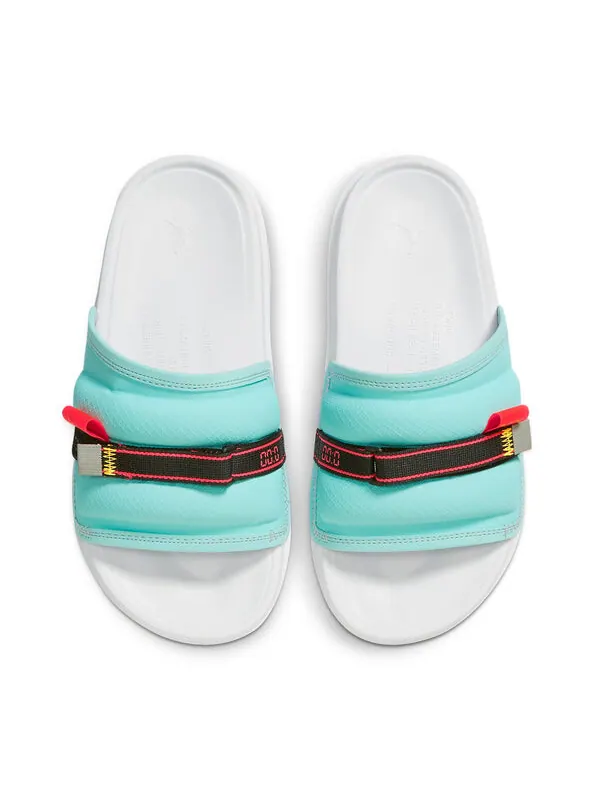 Тапочки super play slide 'island green laser orange' Air Jordan — изображение 2 из 4, белый-черный