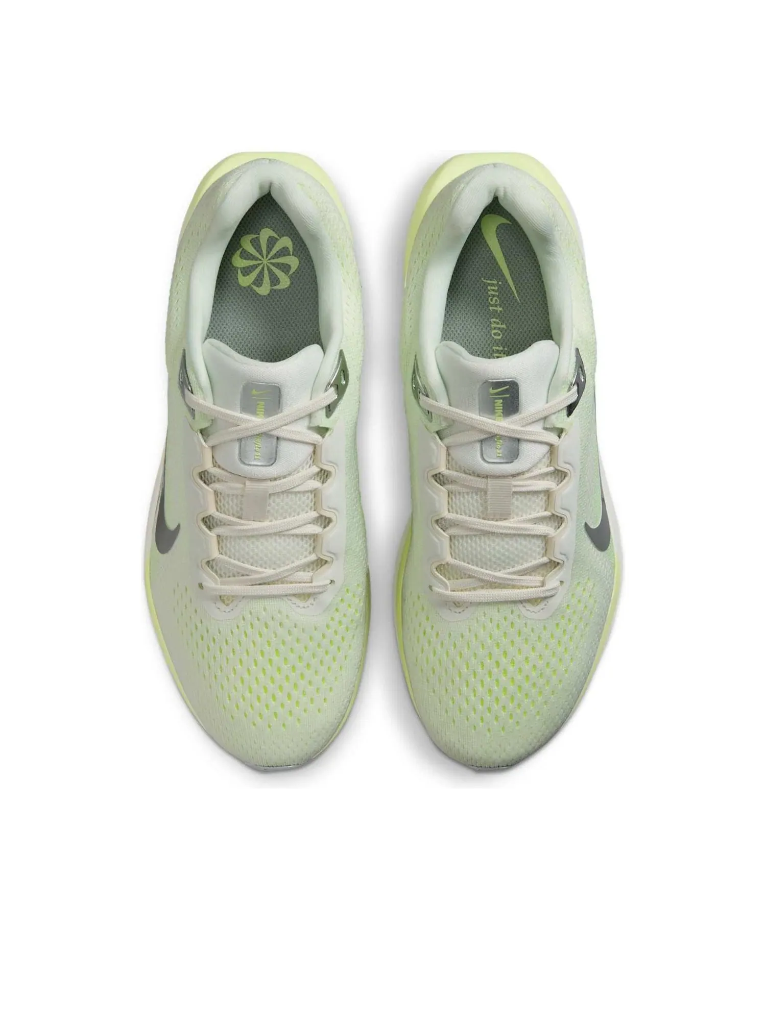 Кроссовки (WMNS) Nike Winflo 11 'Sail Barely Volt' — изображение 2 из 6, зеленый