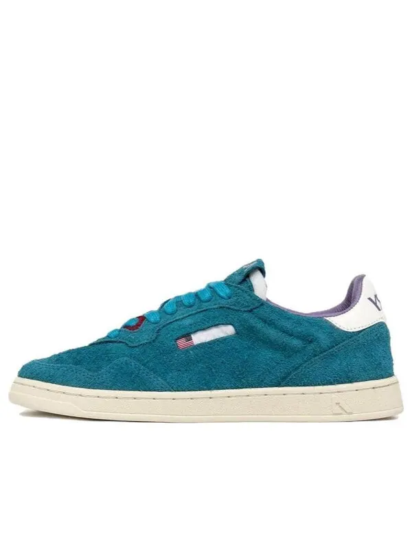 Кроссовки new flat low suede 'zafiro and white alyssum' Autry — изображение 1 из 4, белый/красный