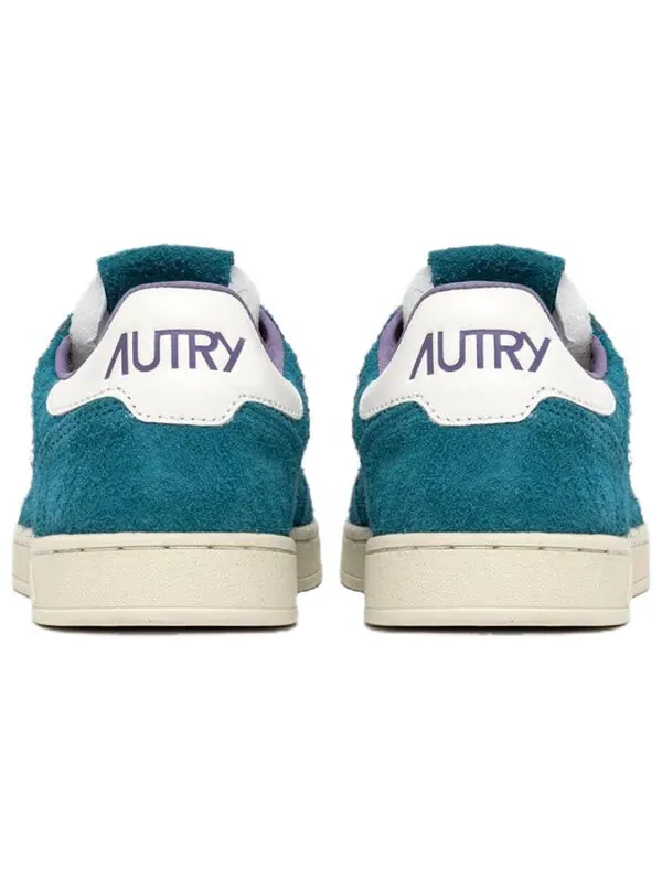 Кроссовки new flat low suede 'zafiro and white alyssum' Autry — изображение 4 из 4, белый/красный