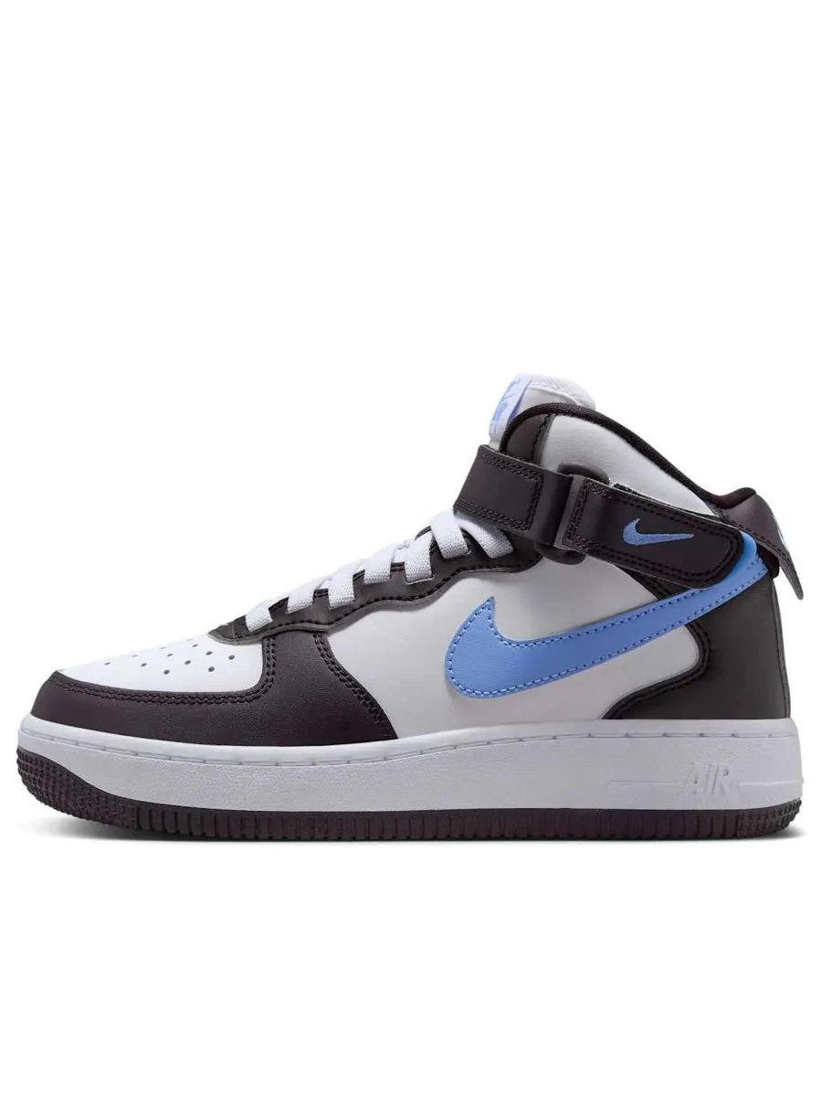 Кроссовки (GS) Nike Air Force 1 Mid EasyOn 'Burgundy Ash White Royal' — изображение 1 из 6, белый