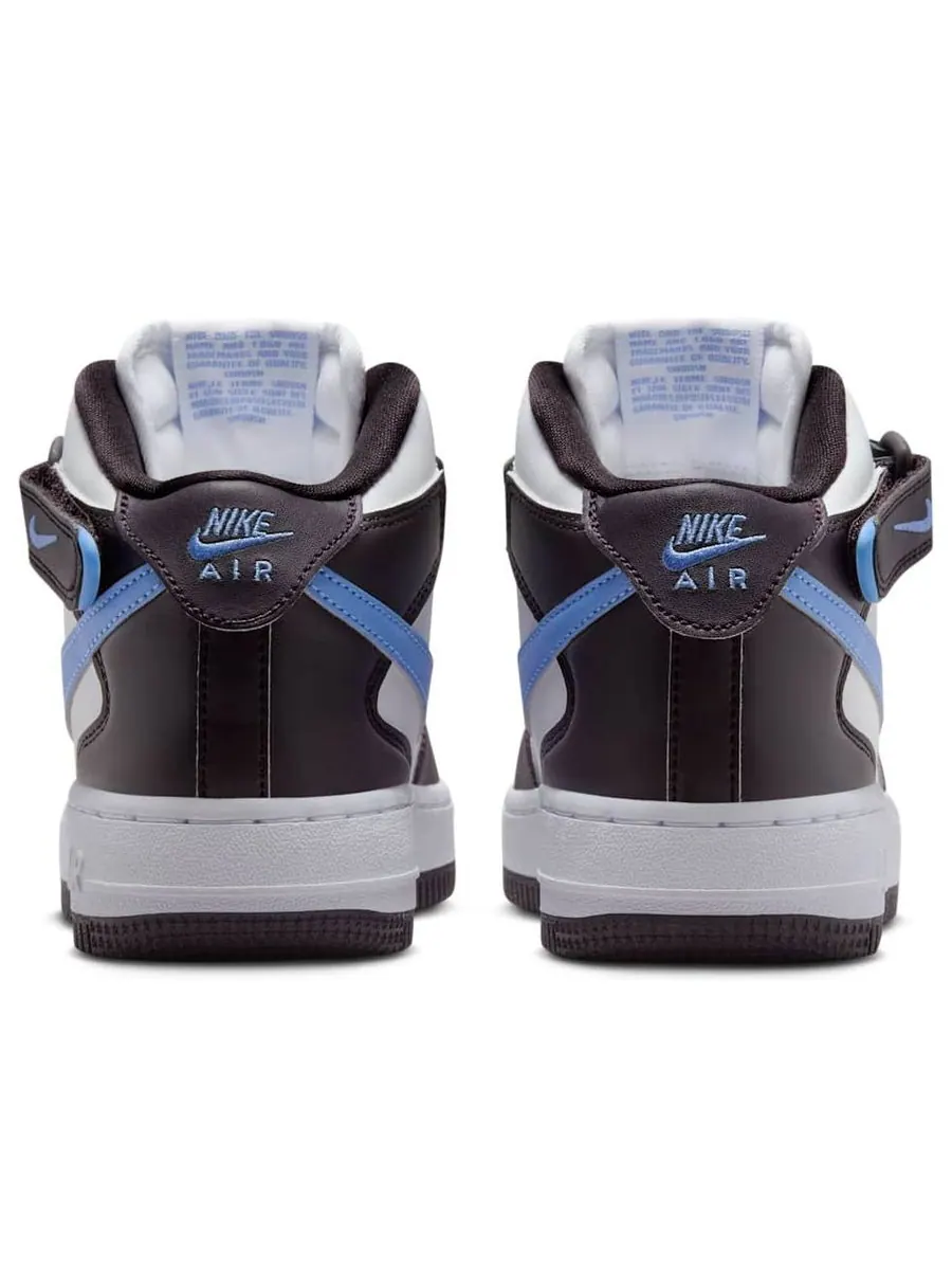 Кроссовки (GS) Nike Air Force 1 Mid EasyOn 'Burgundy Ash White Royal' — изображение 5 из 6, белый