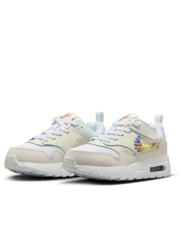 Кроссовки air max 1 se easyon 'rainbow lace swoosh' Nike — изображение 3 из 4, белый/белый//мульти