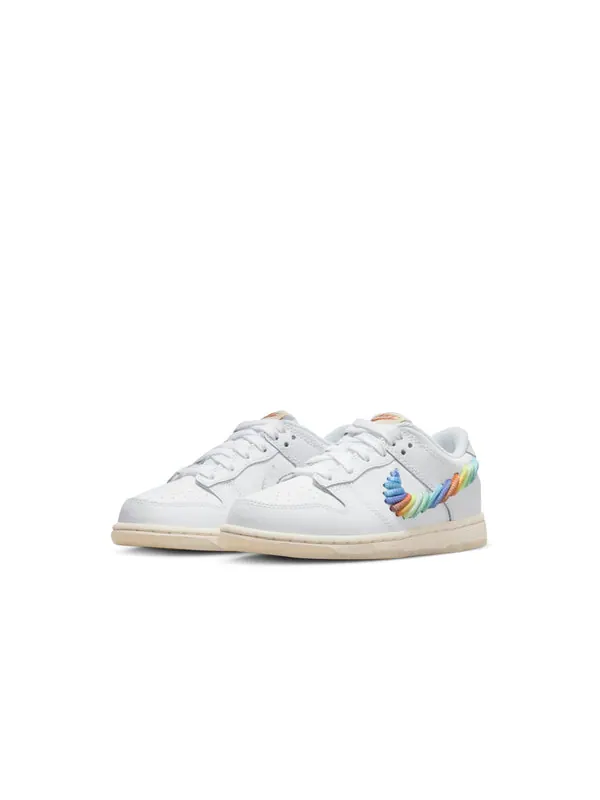 Кроссовки dunk low se 'rainbow lace swoosh white' Nike — изображение 3 из 4