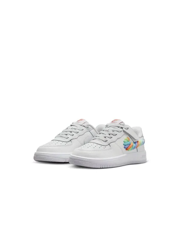 Кроссовки force 1 low lv8 easyon 'rainbow lace swoosh' Nike — изображение 3 из 4, белый//зеленый/мульти