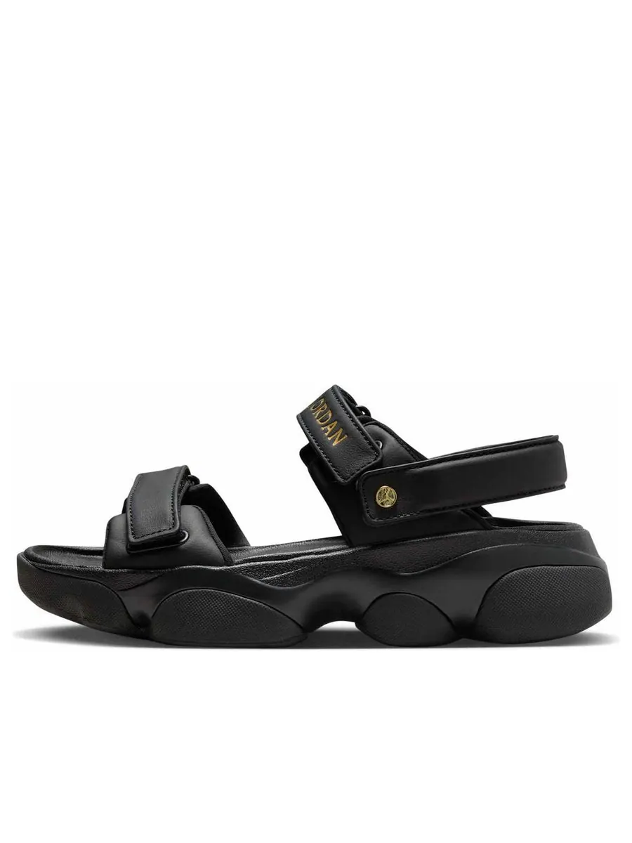 Сандалии (WMNS) Air Jordan Deja Sandals 'Black Metallic Gold' — изображение 1 из 6, черный