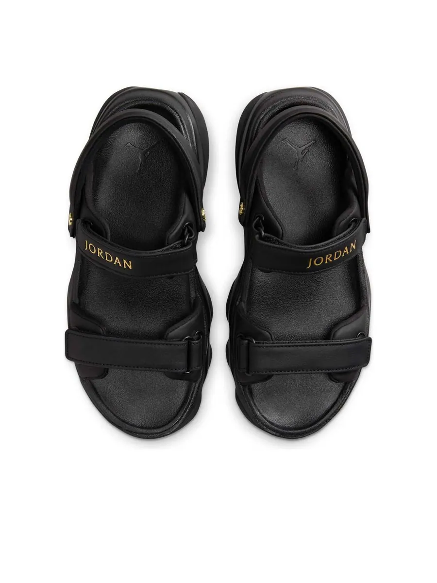 Сандалии (WMNS) Air Jordan Deja Sandals 'Black Metallic Gold' — изображение 4 из 6, черный