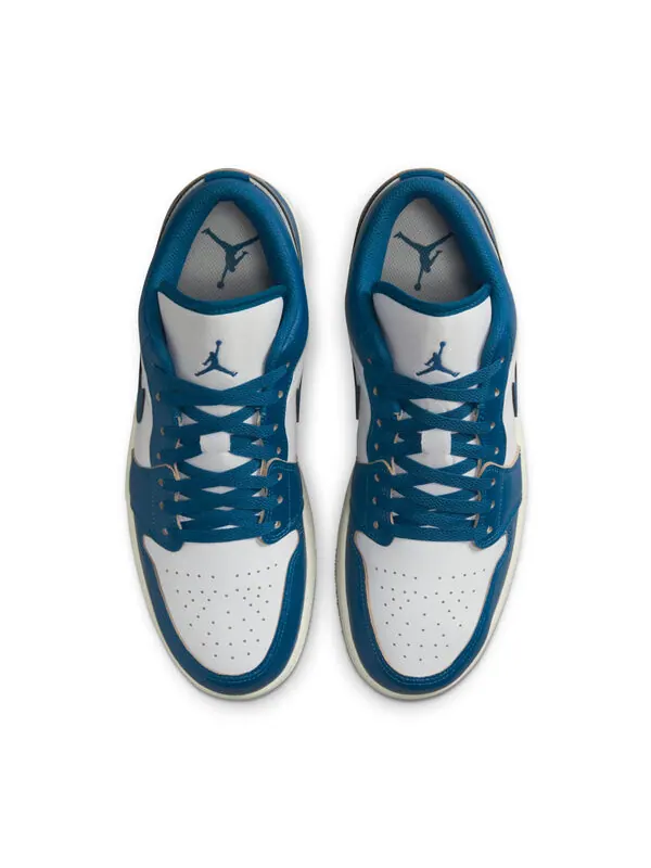 Кроссовки 1 low se Air Jordan — изображение 3 из 4, белый/синий/синий серый