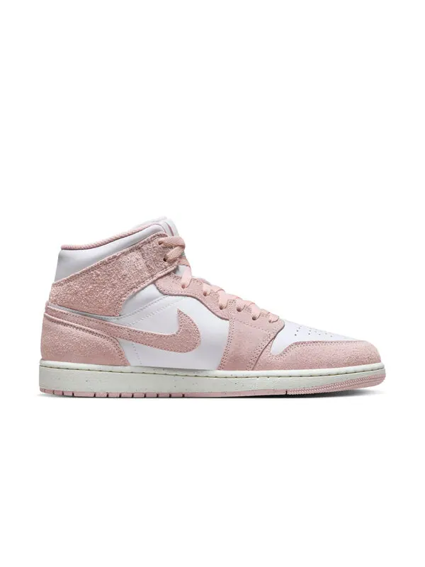 Кроссовки 1 mid se 'white legend pink' Air Jordan — изображение 2 из 4, белый//розовый