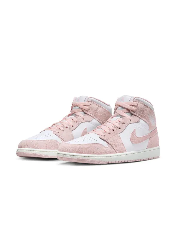 Кроссовки 1 mid se 'white legend pink' Air Jordan — изображение 3 из 4, белый//розовый