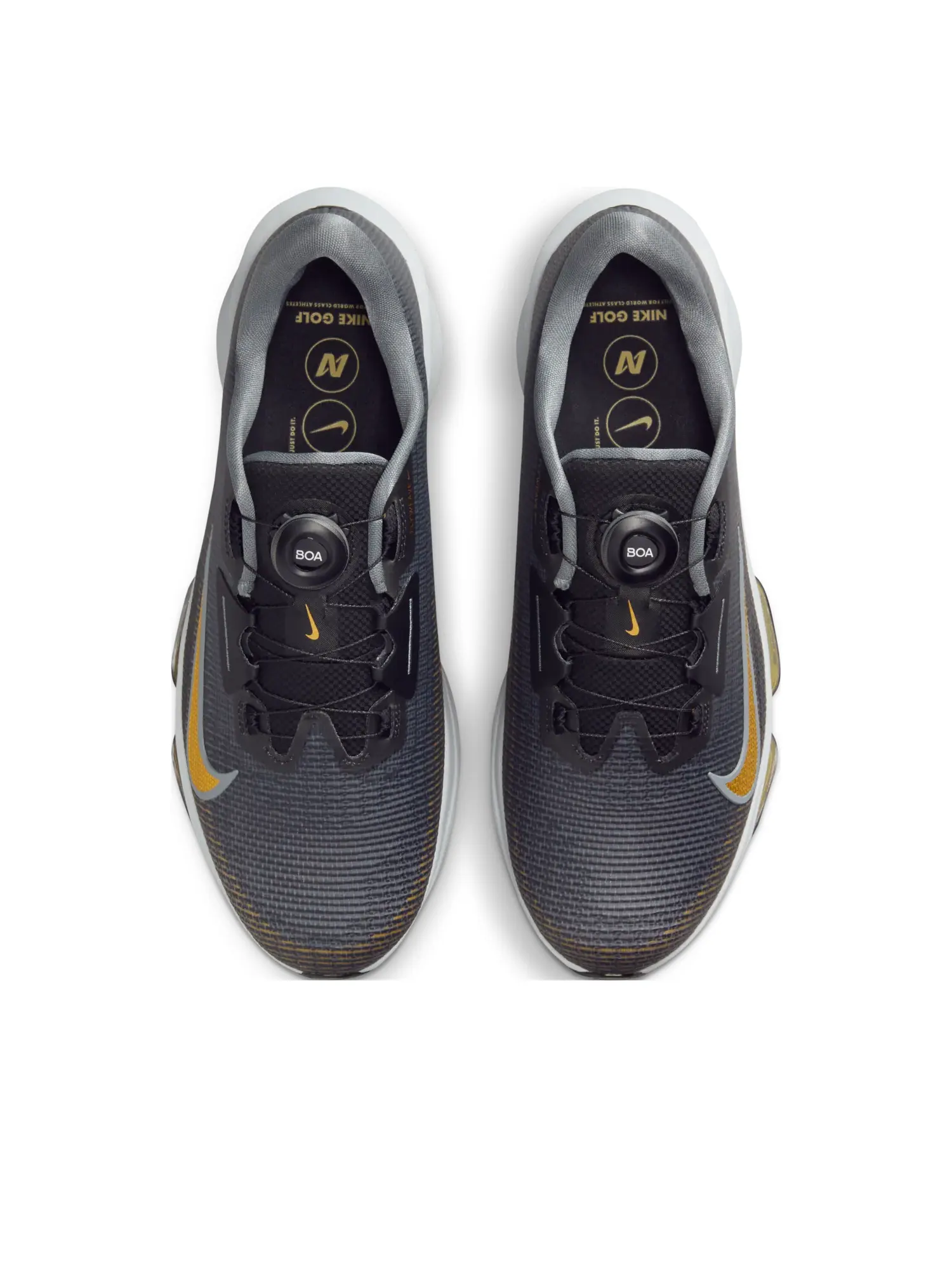 Кроссовки Nike Infinity Tour BOA 2 Golf 'Black Cool Grey Infinite Gold' — изображение 3 из 7, черный
