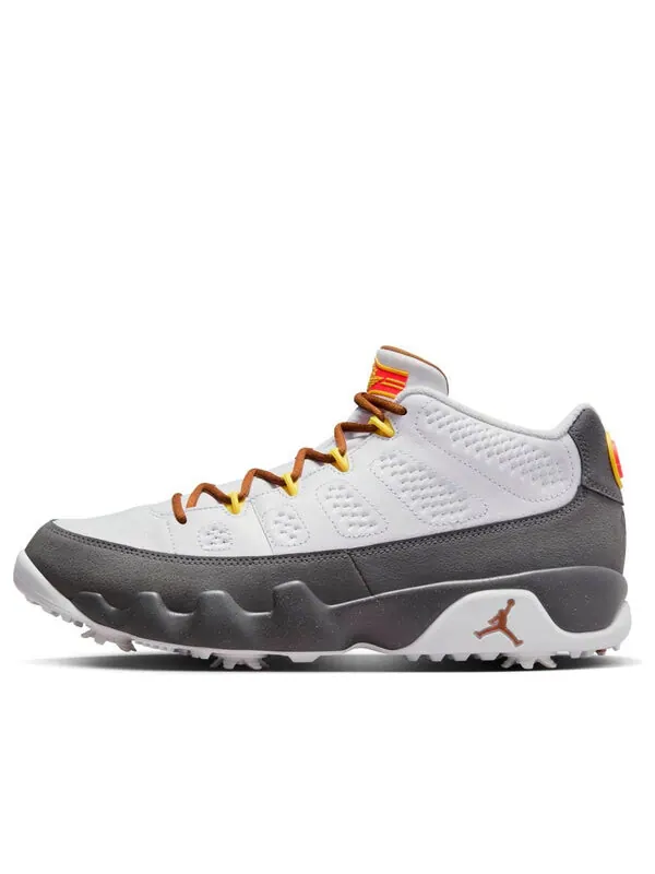 Кроссовки 9 низкие гольф Air Jordan — изображение 1 из 4, белый/серый--золотистый
