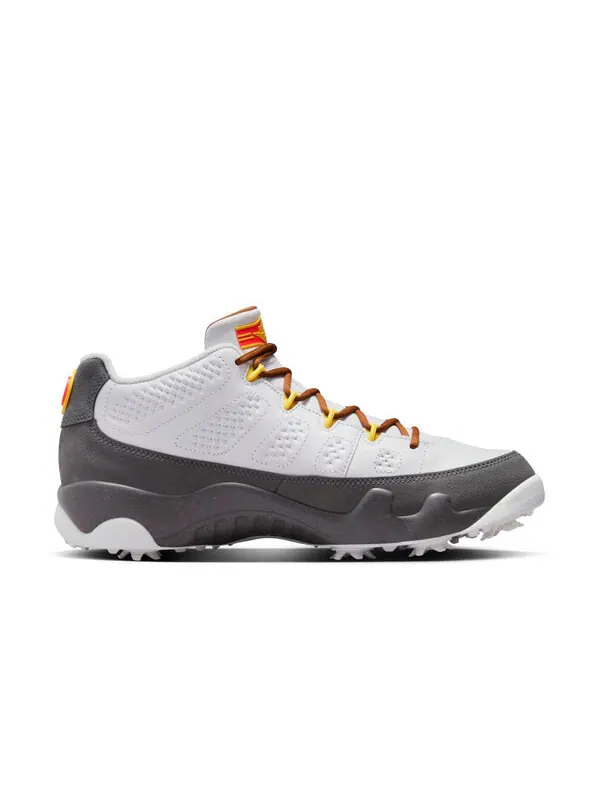 Кроссовки 9 низкие гольф Air Jordan — изображение 2 из 4, белый/серый--золотистый