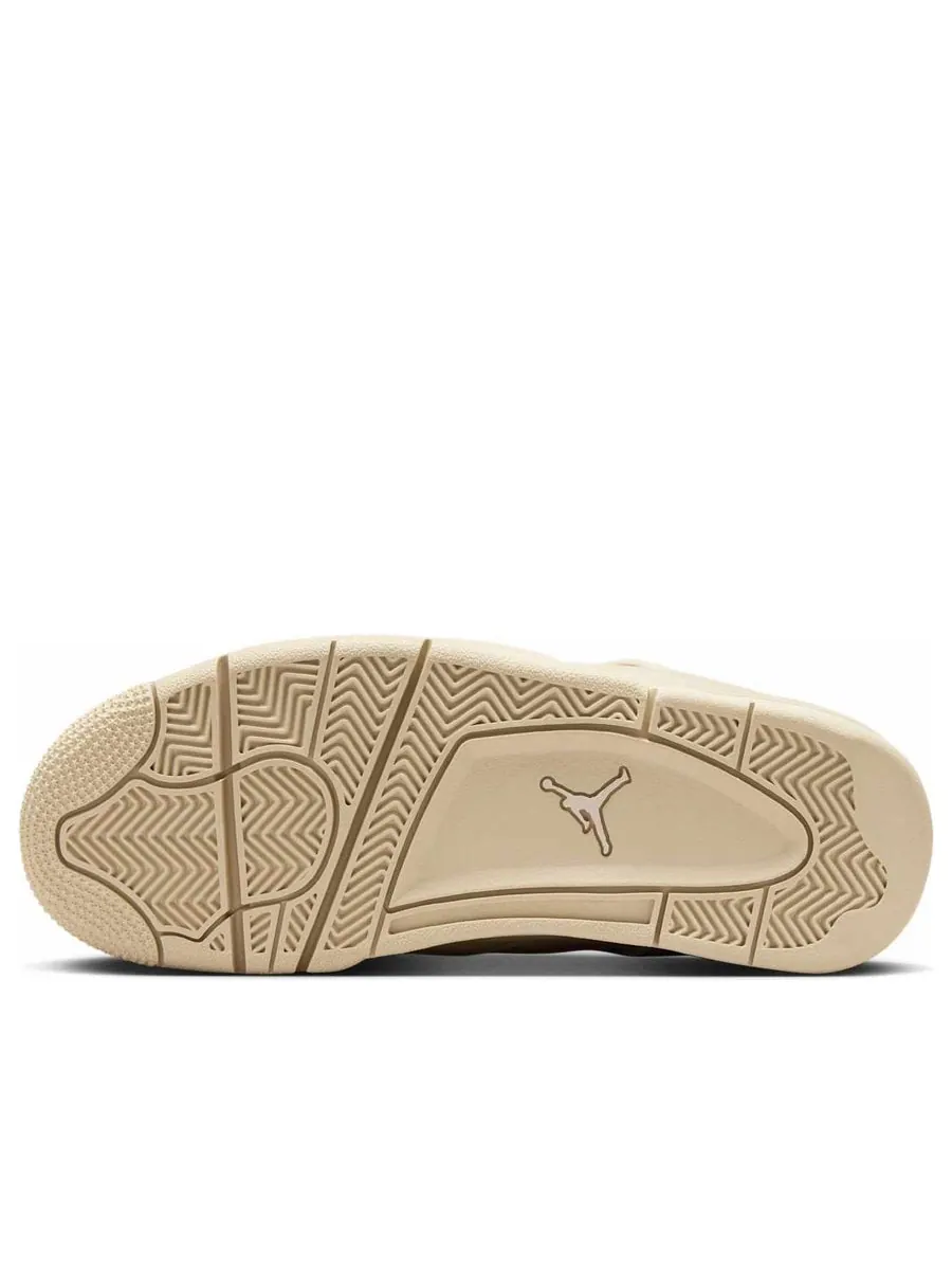 Кроссовки (WMNS) Air Jordan 4 Retro 'Net Rattan' — изображение 6 из 6, бежевый