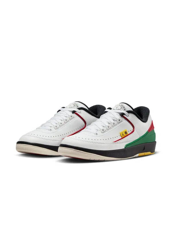 Кроссовки 2 низкие Air Jordan — изображение 2 из 4, белый/зеленый-красный