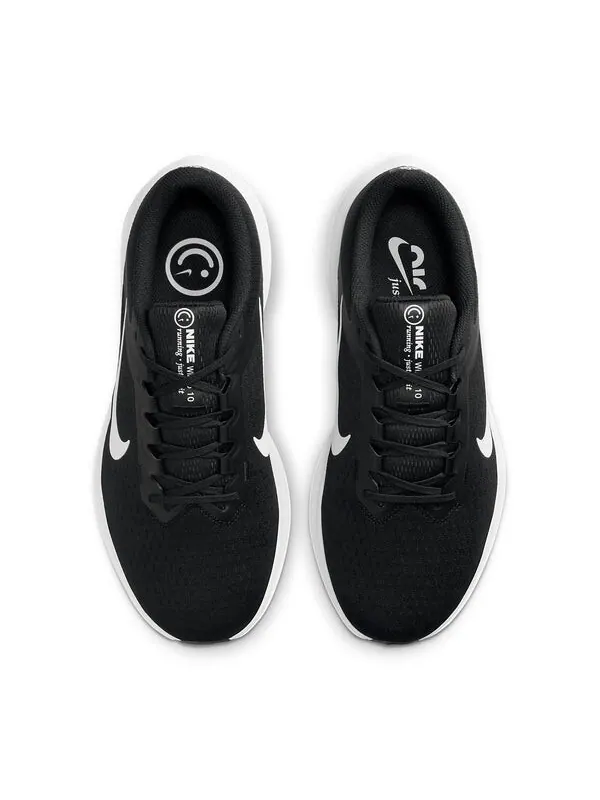 Кроссовки air zoom winflo 10 extra wide 'black white' Nike — изображение 4 из 4, черный/черный/белый