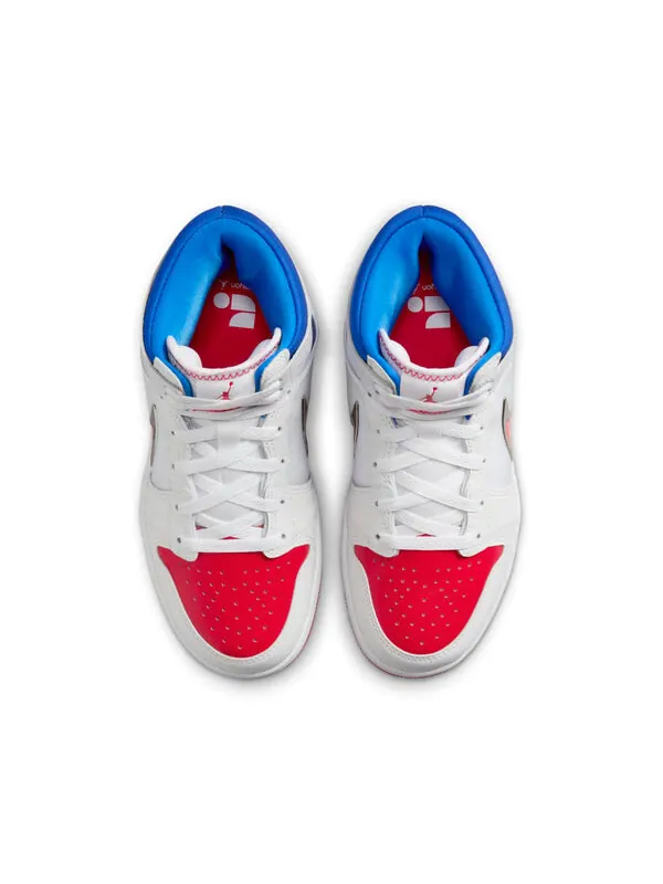 Кроссовки 1 средний rm easyon Air Jordan — изображение 4 из 4, белый/синий/красный