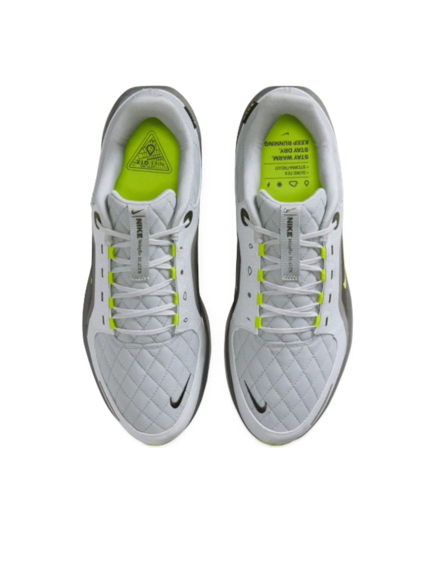 Кроссовки Nike Winflo 11 Gore-Tex 'Light Smoke Gray Bright Yellow' — изображение 2 из 5, серый