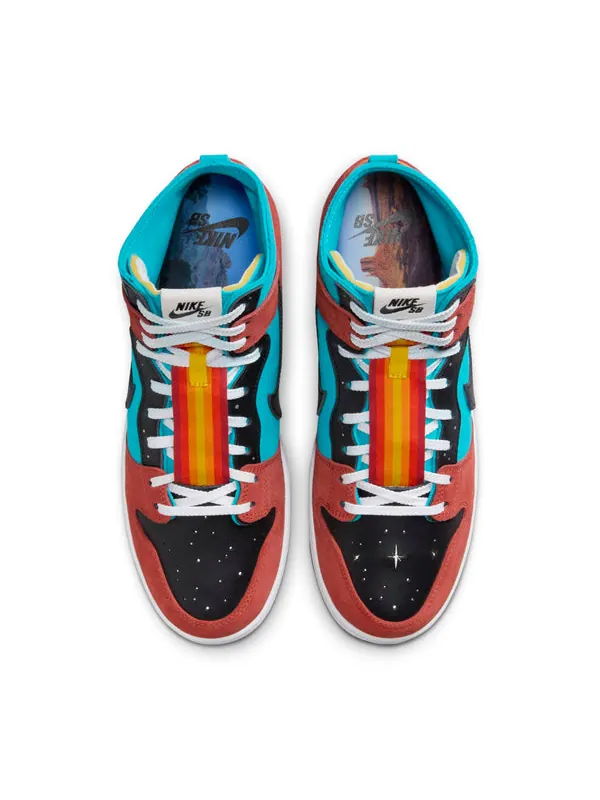 Кроссовки x di'orr greenwood sb dunk hi decon qs 'turquoise blue red' Nike — изображение 3 из 4, синий/черный/красный