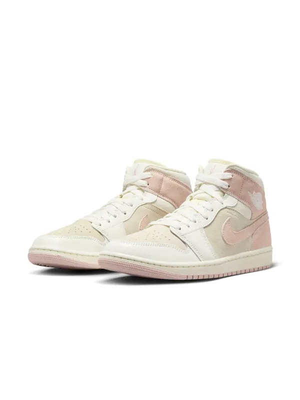 Кроссовки 1 mid se 'seersucker' Air Jordan — изображение 3 из 4, розовый