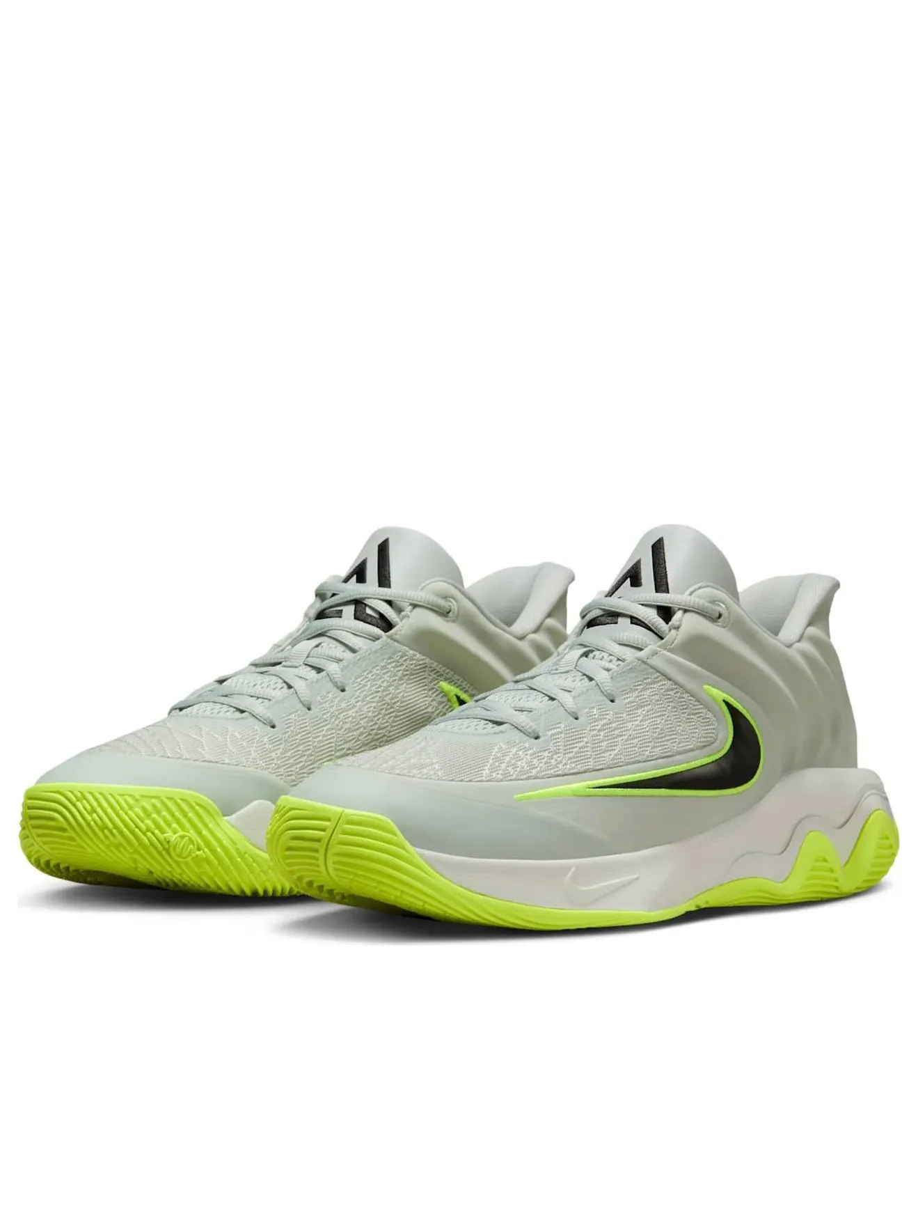 Кроссовки Nike Giannis Immortality 4 EP 'Light Silver Volt' — изображение 4 из 6, серебряный