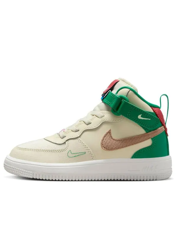 Кроссовки force 1 mid se easyon 'coconut milk pink green' Nike — изображение 1 из 4, розовый/зеленый