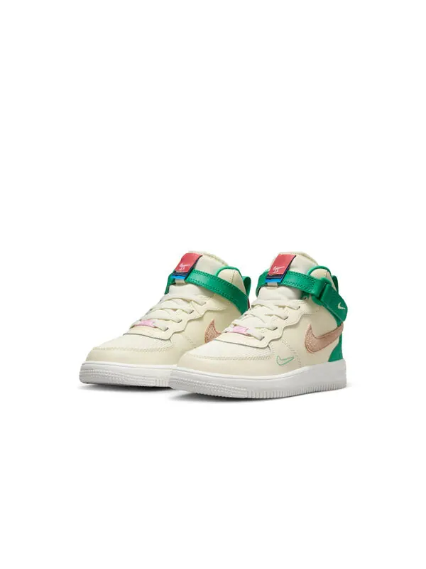 Кроссовки force 1 mid se easyon 'coconut milk pink green' Nike — изображение 3 из 4, розовый/зеленый