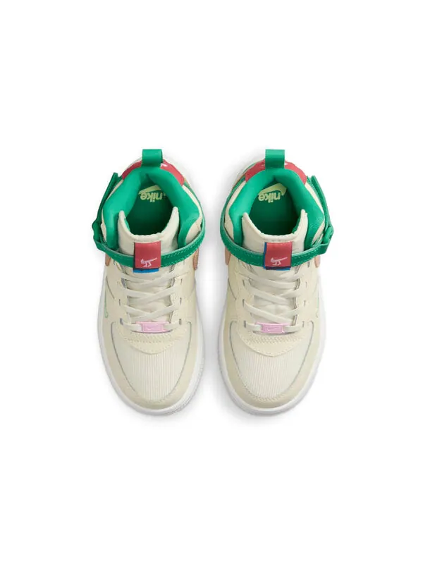 Кроссовки force 1 mid se easyon 'coconut milk pink green' Nike — изображение 4 из 4, розовый/зеленый