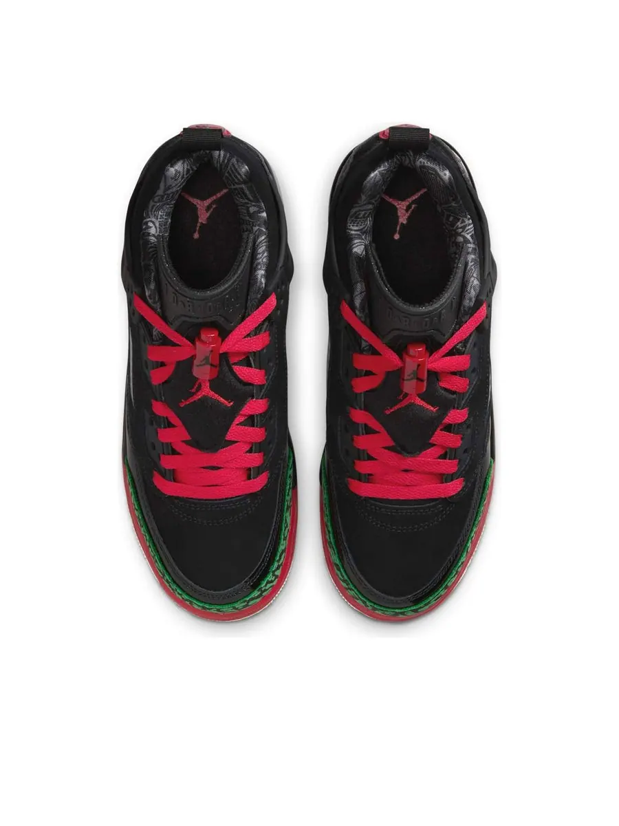 Кроссовки (GS) Air Jordan Spizike Low 'Black Classic Green Red' — изображение 4 из 6, черный