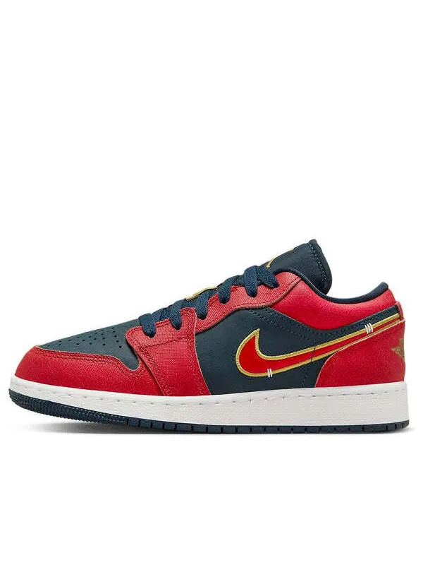 Кроссовки 1 низкие Air Jordan — изображение 1 из 4, красный/синий