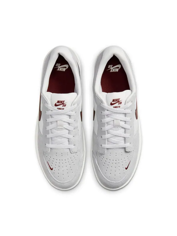 Кроссовки sb force 58 Nike — изображение 4 из 4, светлый серый/бордовый