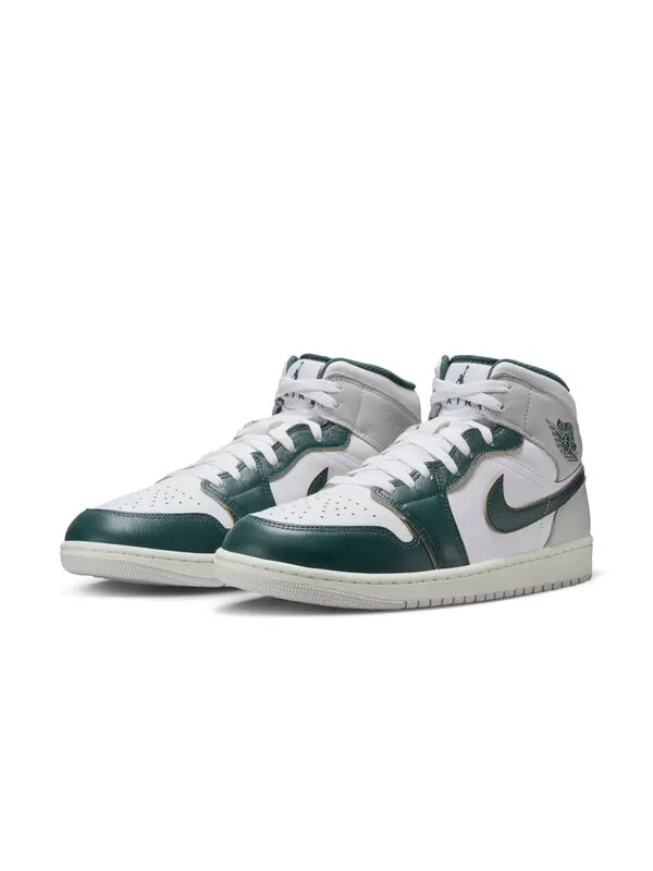 Кроссовки 1 средний размер Air Jordan — изображение 2 из 4, белый//серый/зеленый