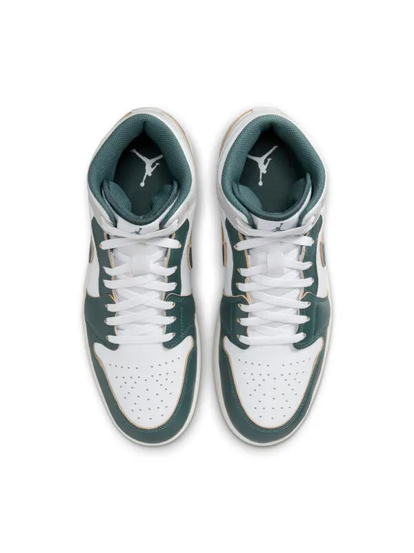Кроссовки 1 средний размер Air Jordan — изображение 3 из 4, белый//серый/зеленый