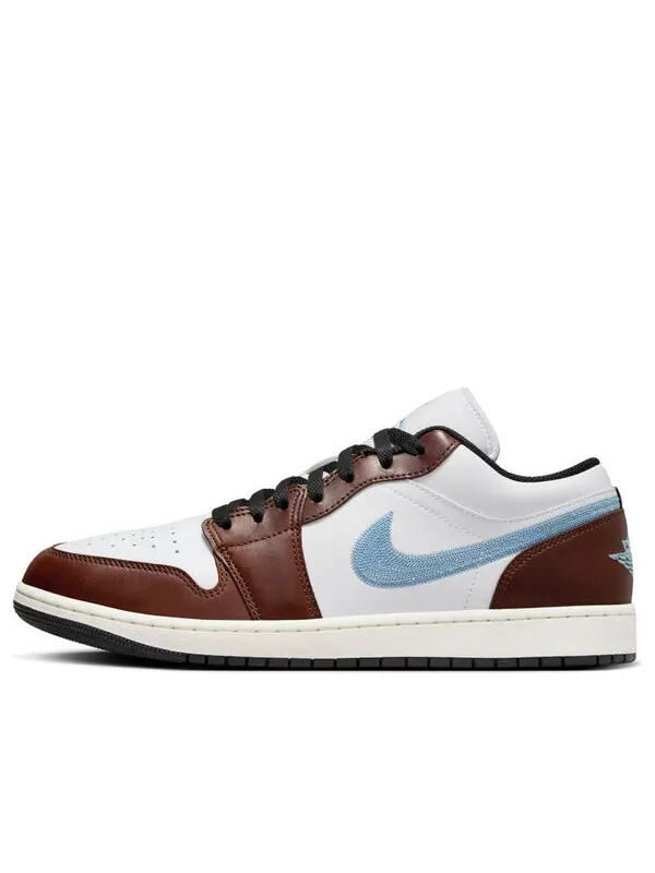 Кроссовки 1 low se 'brown blue grey' Air Jordan — изображение 1 из 4, белый/синий серый/черный