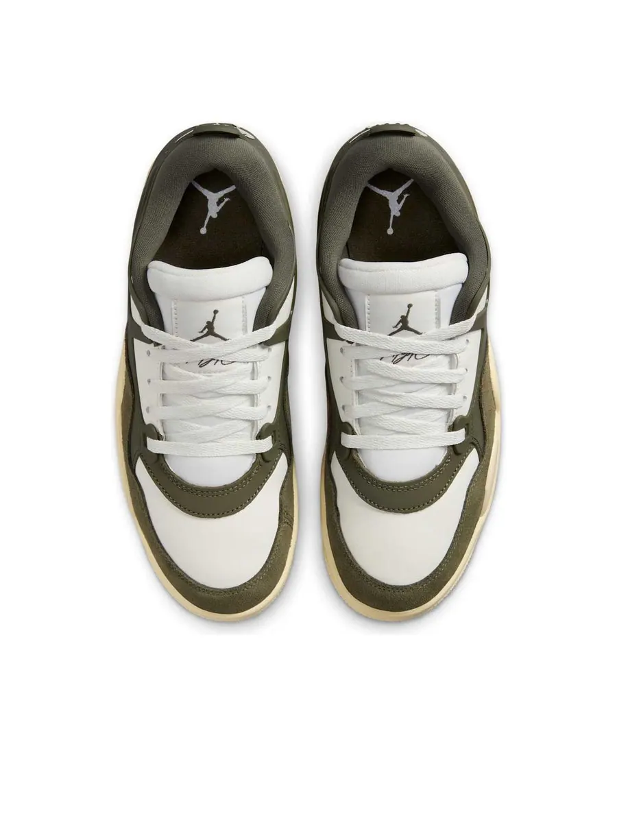 Кроссовки (WMNS) Air Jordan 4 RM 'Medium Olive' — изображение 4 из 6, оливковый зеленый