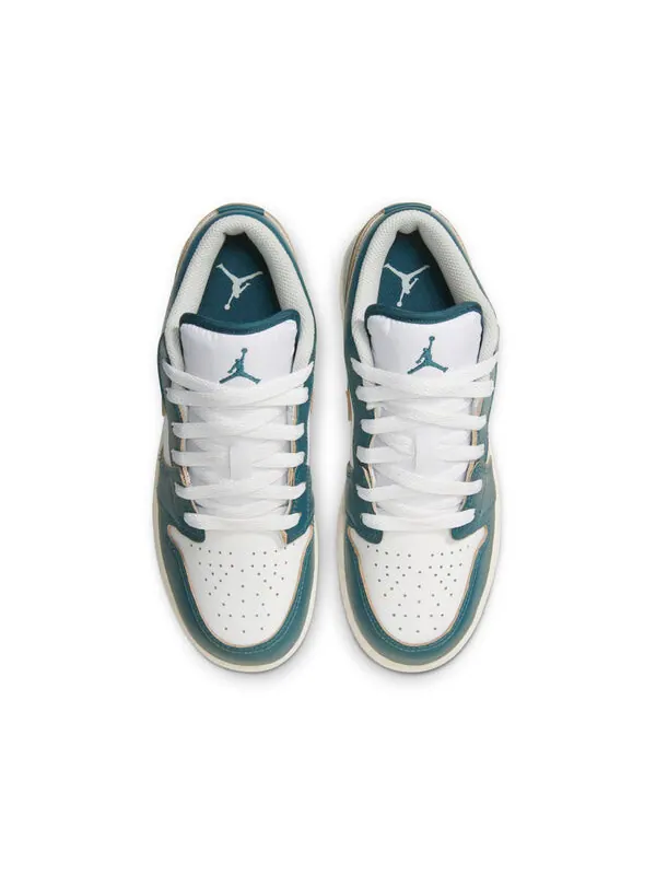 Кроссовки 1 низкие Air Jordan — изображение 3 из 4, зеленый/белый
