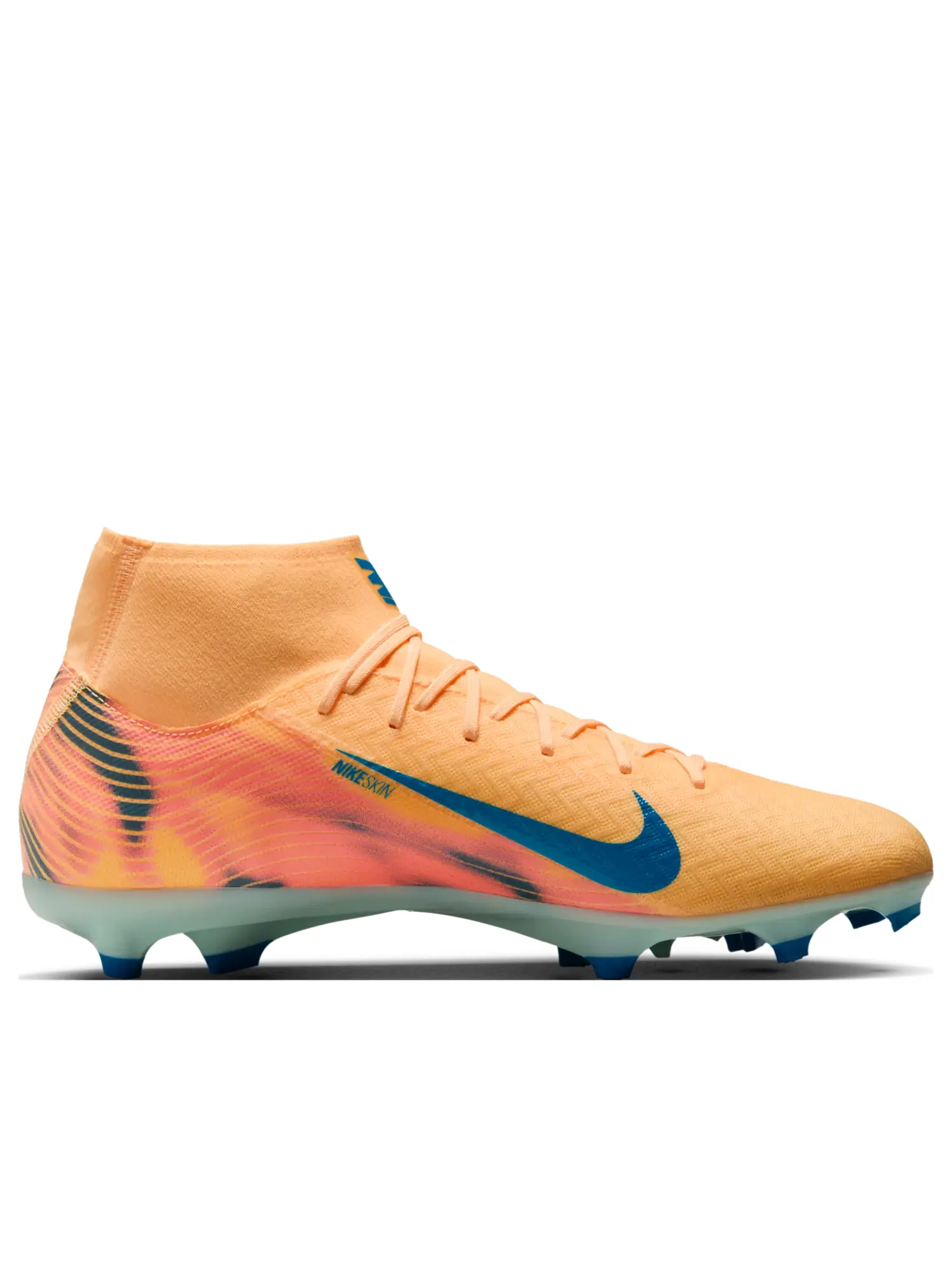 Кроссовки Nike x Kylian Mbappé Mercurial Superfly 10 Academy MG 'Melon Tint' — изображение 2 из 7, оранжевый