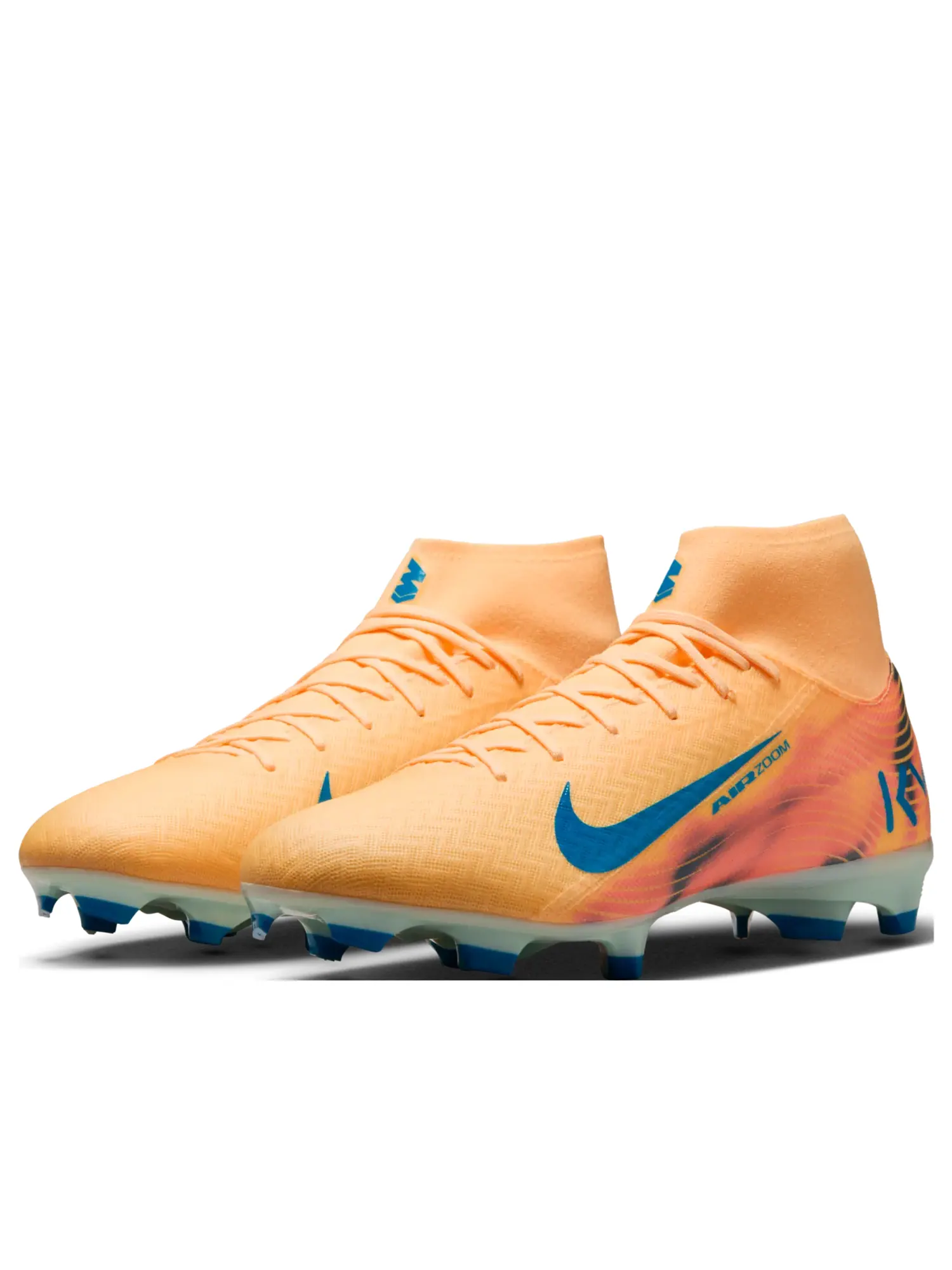 Кроссовки Nike x Kylian Mbappé Mercurial Superfly 10 Academy MG 'Melon Tint' — изображение 3 из 7, оранжевый