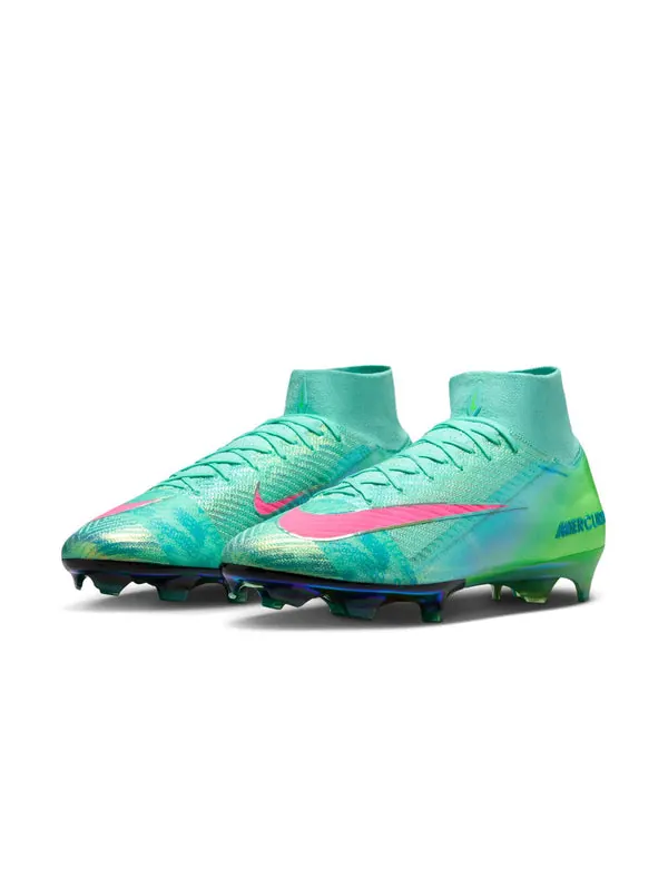 Кроссовки mercurial superfly 10 elite se fg 'hyper turquoise' Nike — изображение 3 из 4, зеленый/черный