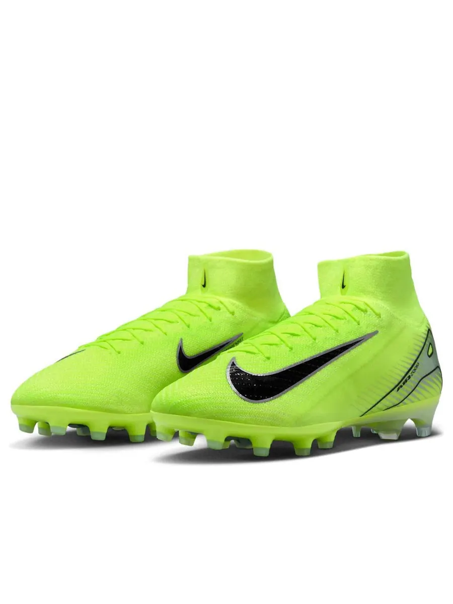 Кроссовки Nike Mercurial Superfly 10 Elite AG 'Volt Black' — изображение 3 из 6, зеленый