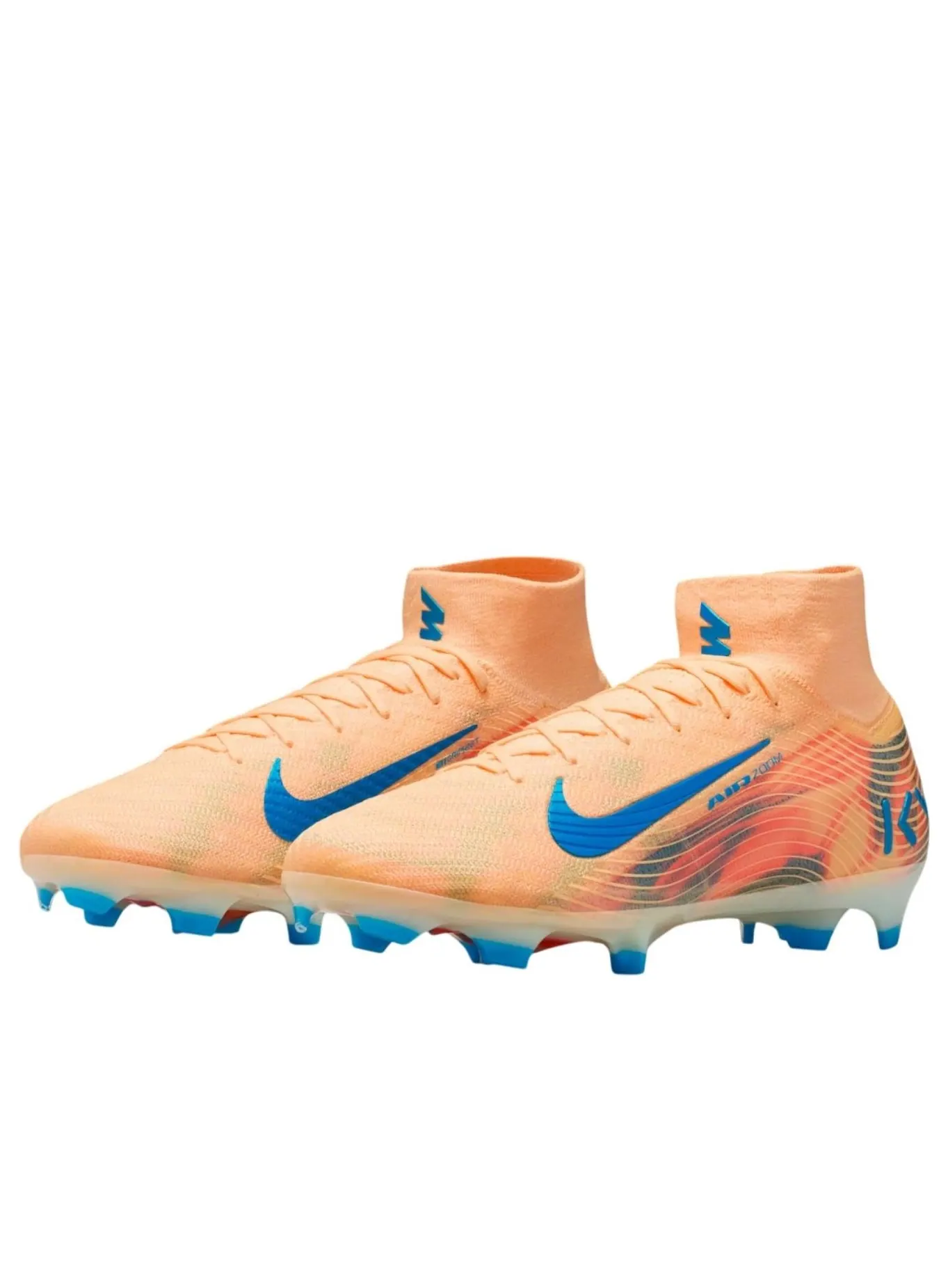Кроссовки Nike x Kylian Mbappé Mercurial Superfly 10 Elite FG 'Melon Tint' — изображение 3 из 6, желтый