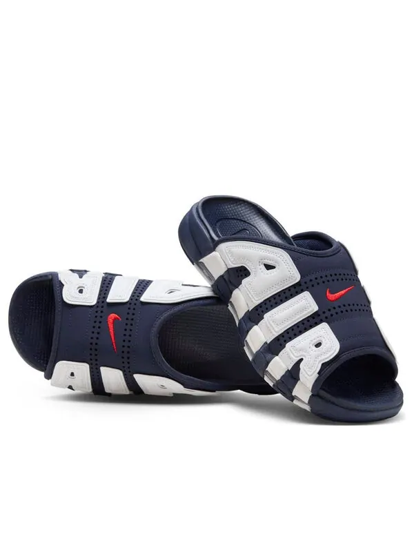 Тапочки air more uptempo slide 'olympic' Nike — изображение 2 из 4, темно-синий/белый
