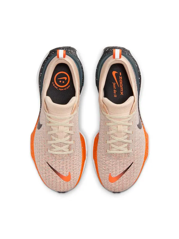 Кроссовки zoomx invincible run flyknit 3 'oatmeal safety orange' Nike — изображение 3 из 4