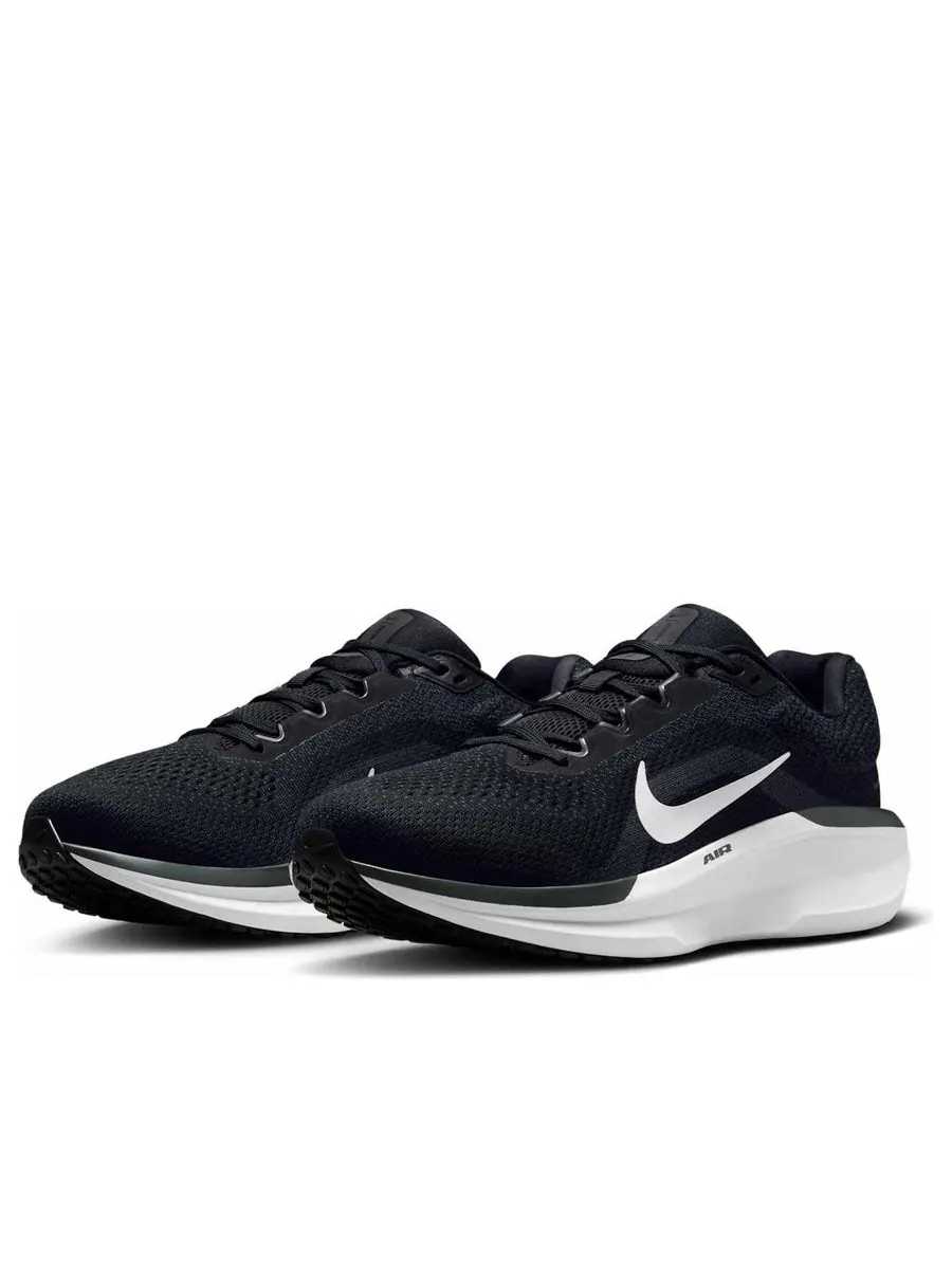 Кроссовки Nike Winflo 11 Extra Wide 'Black Grey White' — изображение 3 из 6, черный