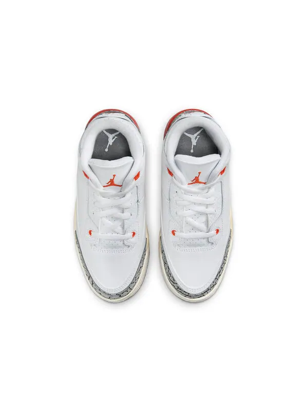 Кроссовки 3 ретро Air Jordan — изображение 3 из 4, белый///серый